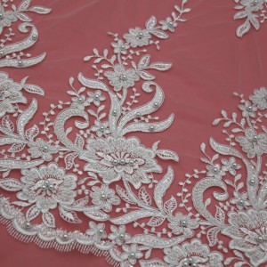 MF510CGB 135 CM Sequin Κεντημένο νυφικό φόρεμα Γάμος διακοσμητικό ράψιμο δαντέλα Applique Trim σκάφη για ρούχα Αξεσουάρ