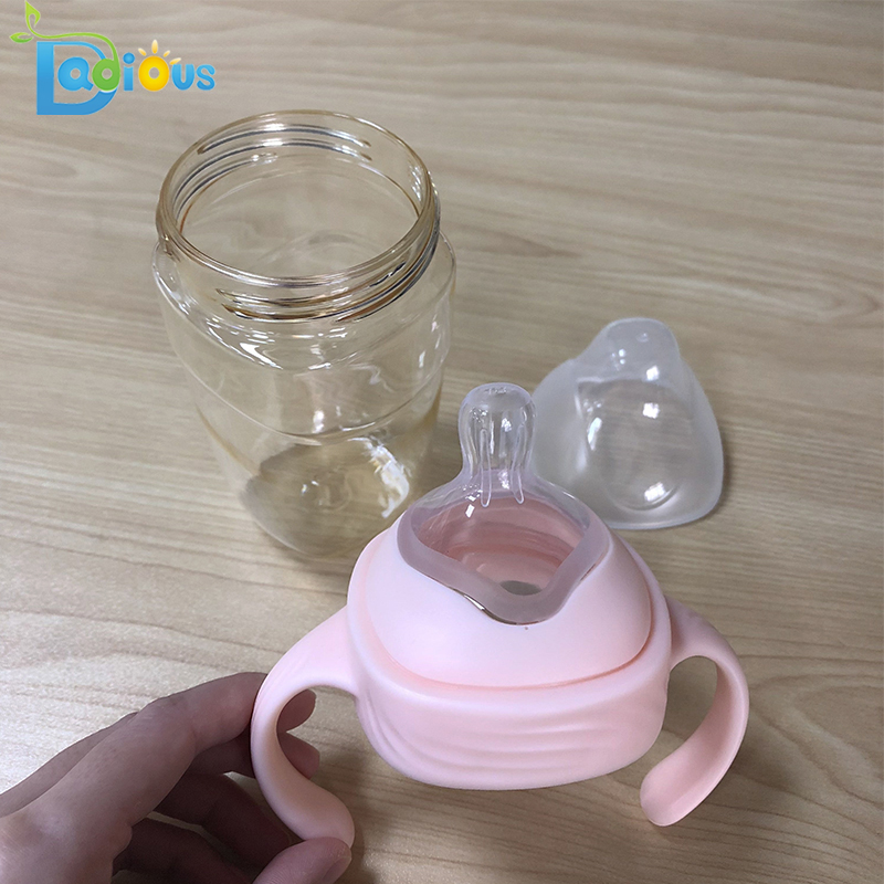 Νεογέννητο BPA Free PPSU Φιάλη τροφοδοσίας 240ML Μπουκάλι μωρών Custom Logo Μπουκάλι γάλα μωρού με λαβή