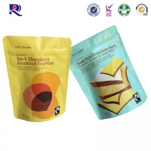 Φύλλο αλουμινίου ανασηκώνεται με φερμουάρ για σοκολάτα ή άλλη συσκευασία τροφίμων 100g 250g 500g κλπ