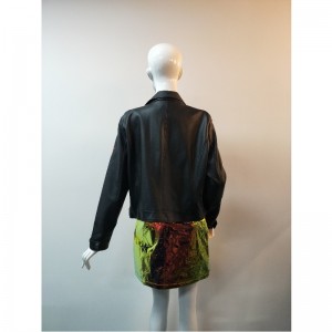 ΜΑΥΡΟ ΚΕΝΤΗΜΑ PU BIKER JACKET RLWPJ0023N