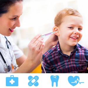 Wifi Otoscope 3 σε 1 εργαλείο αφαίρεσης κηρών αυτιών 720P Αδιάβροχη φωτογραφική μηχανή με 6 ρυθμιζόμενες λυχνίες LED Συμβατό με Android και iOS