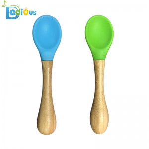 Φιλικό προς το Οικολογικό Φυσικό Μπιμπερό Βιολογικό Κουτάλι Τροφίμων Βαθμολογία Σιλικόνης Κουτάλια Μωρού Κουτάλι Μπάνιου Μπαμπ...