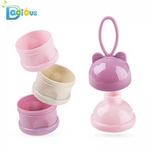 3 στρώματα κονσέρβα σκόνης γάλακτος μωρού κοντέινερ γάλακτος ταξιδιού γάλακτος μεταφοράς γάλακτος με λαβή