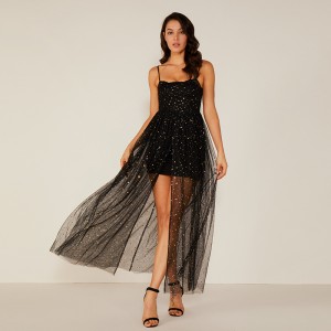 Σχεδιασμός γυναικείων πάρτι υψηλής ποιότητας Ντύνεται Απογευματινό Sequin Long Dress