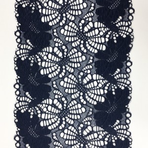 Nylon spandex ελαστική ευρεία δαντέλα με πλάτος 18cm για εσώρουχα ή ενδύματα