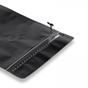 250g φύλλο αλουμινίου τσάντα καφέ επίπεδη βάση οκτώ πλευρικά σφραγισμένο σακκουλάκι με φερμουάρ κλειδαριά