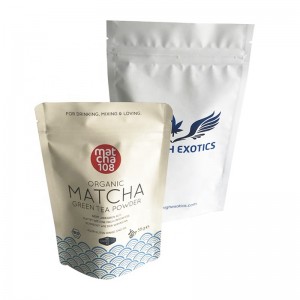 Φύλλο αλουμινίου Stand up Pouch για πράσινο τσάι πλαστική σακούλα τσάντα με φερμουάρ φτηνές τσάντες τιμή