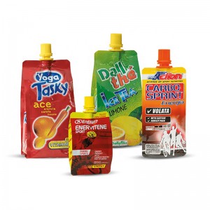 έθιμο 200 ml υγρό αλουμινίου πλαστικό ποτό οργανικό μπανάνα φρούτα ζελέ χυμός συσκευασία αποθήκευσης doypack στόμιο χυμού σακούλα χυμού