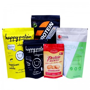 Προσαρμοσμένο τυπωμένο Doypack Resealable Ziplock Standing Up Θήκες Αλουμινόχαρτο Τσάντες συσκευασίας καφέ με φερμουάρ
