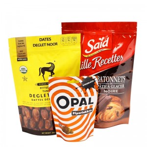 Προσαρμοσμένο τυπωμένο Doypack Resealable Ziplock Standing Up Θήκες Αλουμινόχαρτο Τσάντες συσκευασίας καφέ με φερμουάρ