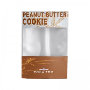 Προσαρμοσμένη θήκη για μπισκότα για σακούλες συσκευασίας τροφίμων με σαφή φερμουάρ επάνω φερμουάρ