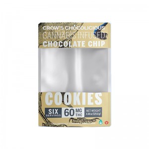 Προσαρμοσμένη θήκη για μπισκότα για σακούλες συσκευασίας τροφίμων με σαφή φερμουάρ επάνω φερμουάρ