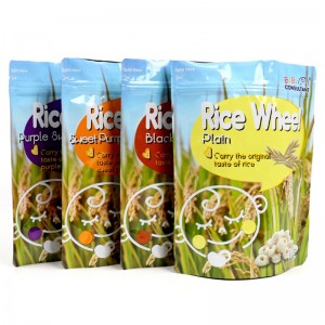 επανασφραγιζόμενη τσάντα για τα τρόφιμα ή σακούλες συσκευασίας τσάντας ρυζιού με φερμουάρ στην κορυφή