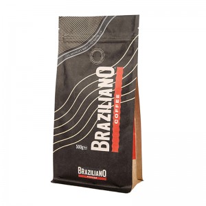 Zip Lock 100g συσκευασία καφέ stand up τσάντα σακούλα και τσάντα καφέ 1kg με βαλβίδα απαερίωσης και Custom τσάντα καφέ με βαλβίδα