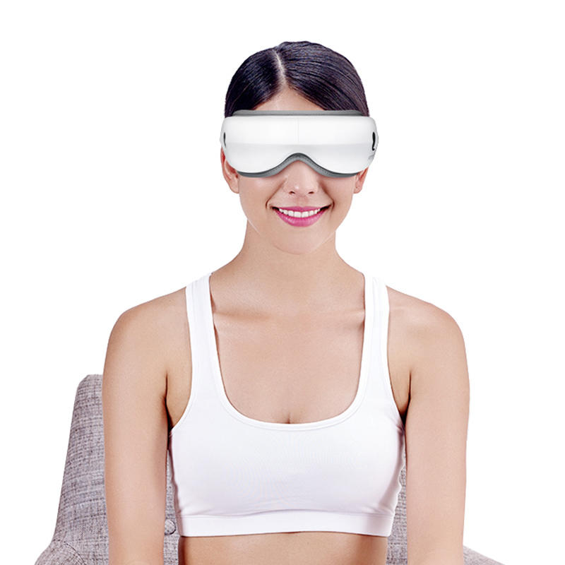 Επαναφορτιζόμενη φορητή ηλεκτρική ασύρματη μάσκα ματιών Bluetooth με δυνατότητα αναδίπλωσης 180 ° με πίεση αέρα, θερμή συμπίεση, κραδασμούς, μουσική για κόπωση των ματιών, στεγνά μάτια και μαύρους κύκλους