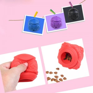 Σιλικόνης κατοικίδια ζώα παιχνίδια σκύλος molar παιχνίδι ζωοτροφών τροφίμων διαρροή μπάλα σιλικόνης δάγκωμα παιχνιδιών