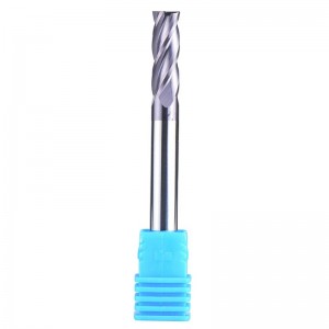 4 αυλακώσεις CNC End Mill, τετράγωνη μύτη Διάμετρος κορμού 1/4 ίντσας, 2-1 / 2 ίντσες Μακρύ Συνολικό, Μικτό Σπειροειδές Δρομολογητή με επίστ...