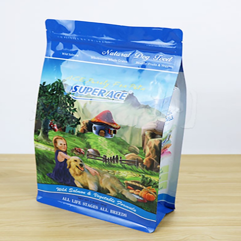 10kg 25kg Τσάντα για κατοικίδια ζώα επίπεδης βάσης / πλαστική τσάντα συσκευασίας τροφίμων σκύλου γάτας