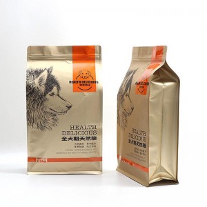 Flat Bottom πλαστικές τσάντες με φερμουάρ Οκτώ πλευρές σφραγισμένες πλαστικές τσάντες για τσάντα για τα τρόφιμα συσκευασίας τσάντα