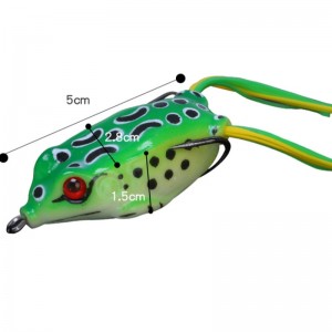 Σιλικόνη βροντή βάτραχος προσομοιωμένος Lei βάτραχος δρόμο δόλωμα ψευδή δόλωμα διπλό άγκιστρο μαύρο δόλωμα μαύρο ψάρι ειδικεύοντ...