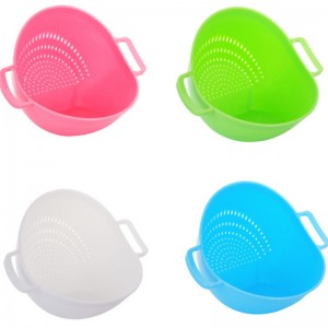 Σιλικόνη-αποστράγγιση νερού καλάθι καλάθι πρακτική αποστράγγισης καλάθι διπλή λαβή Taomi καλάθι φρούτων και λαχανικών καλάθι