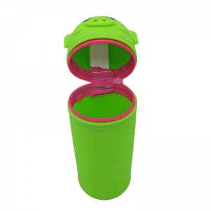 Περίπτωση μολυβιού σιλικόνης σε χρώμα καραμέλας για χαριτωμένο χαρτί