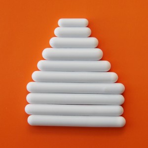 Εργαστηριακά λευκά τεφλόν με επικάλυψη από μαγνητικό αναδευτήρα PTFE με μαγνητικές ράβδους ανάδευσης