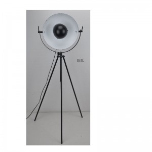 LED λυχνία δαπέδου τρίποδα με λειτουργία ρύθμισης προς τα πάνω και κάτω, ματ μαύρη απόχρωση μέσα στο λευκό