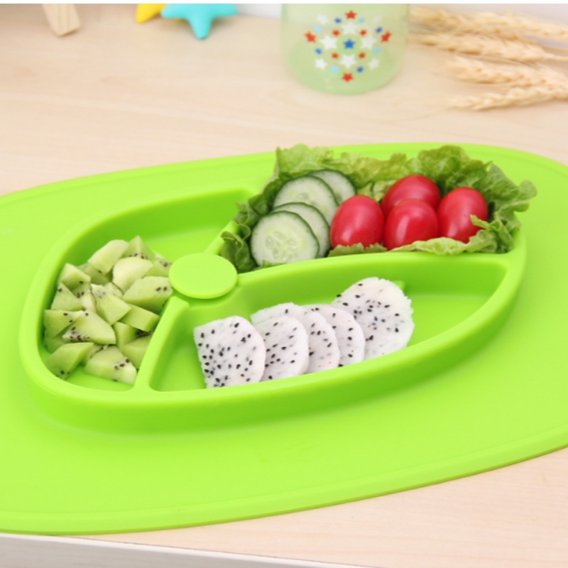 Παιδικό σιλικονούχο μαξιλάρι γεύματος δημιουργική σίτιση σπιτιού τροφοδοσία επιτραπέζιων σκευών δίσκο αναρρόφησης FDA τροφίμων βαθμός