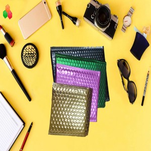 OEM εξατομικευμένες γεμισμένες πλαστικές σακούλες αλληλογραφίας τυπωμένες αλουμινίου αέρα φούσκα mailer τσάντα ασφάλεια shockproof πακέ...