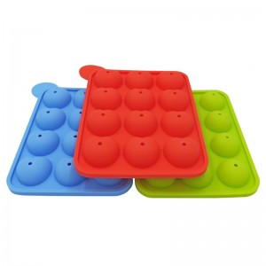 3D σιλικόνης μούχλα κέικ σοκολάτας 12 μούχλα σιλικόνης Lollipop