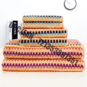 JMD TEXTILE Quick-Dry 100% Βαμβάκι, Μικρή Αρκούδα Καρφίτσα, Πολυχρωμία Ζακέτα Σετ Πετσέτες Μπάνιου Ζακάρ, Σετ 6 Σε Πιάτων (Πορτοκαλί)