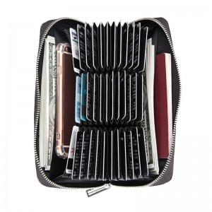 ["RFID δερμάτινη τσάντα προσαρμοσμένη μεγάλης χωρητικότητας ανδρών πορτοφόλι μακρά οργάνωση πολλαπλών καρτών τσάντα πιστωτικών κ...