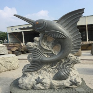 Μεγάλη κλίμακα δελφινιών δεινοσαύρων δελφινιών πέτρες καρχαρίες και γλυπτά φυσικό καθαρό χειροποίητο έργο τέχνης