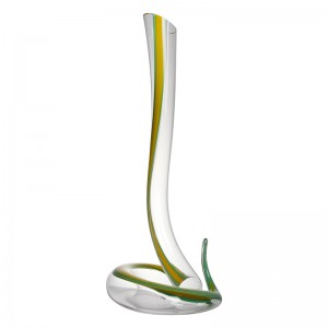 Sanzo Χονδρικό Χειροποίητο Γυαλί Κατασκευαστής Μοναδικό Γυάλινο Κόκκινο Κλασσικό Κρασί \/ Flagon 1200ml \/ 40oz 900031