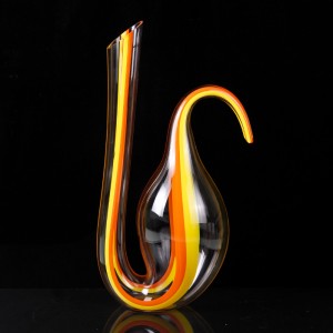 Sanzo νέα προϊόντα χέρι εμφυσημένα χωρίς μόλυβδο Κρύσταλλο κόκκινο κρασί καράφα γύρο γυάλινο διαχωριστικό για δώρο