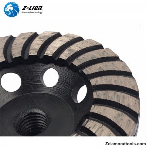 ZL-17 διπλού στρώματος turbo διαμάντι κύπελλο κύπελλο για γρανίτη