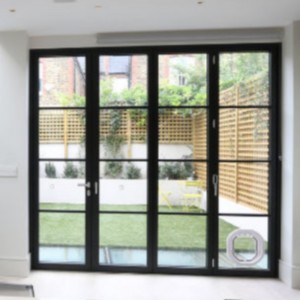 Ξύλινη εξωτερική πόρτα διπλής αλουμινίου