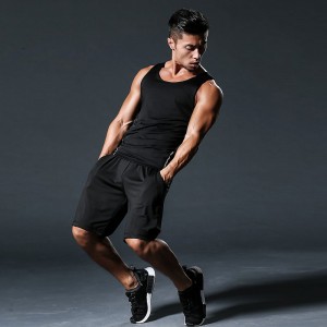 FDMM002-3 Κοστούμι για άνδρες, Tank Top + Loose Shorts + Σφιχτά παντελόνια για τρέξιμο