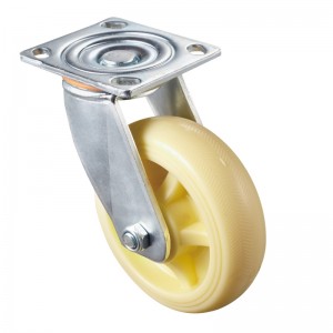 Heavy Duty - Επιχρωμιωμένο περίβλημα με λευκό 3 τροχό TPE