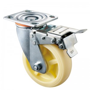 Heavy Duty - Επιχρωμιωμένο περίβλημα με λευκό 3 τροχό TPE