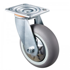 Heavy Duty - Επιχρωμιωμένο περίβλημα με γκρι TPE τροχό