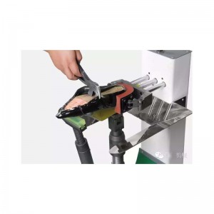 δερμάτινο παπούτσι που κάνει την πλευρά της μέσης μόνιμη μηχανή