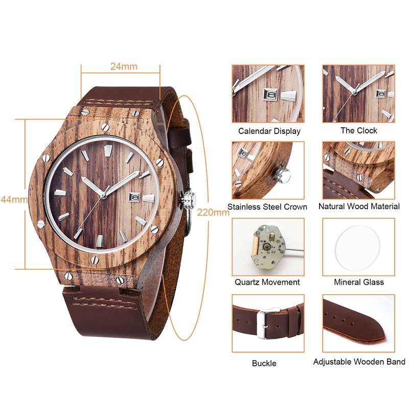 Ανδρικά σχεδιασμό Maple ξύλινα ρολόγια με μαλακή δερμάτινη ζώνη ιαπωνική κίνηση αρσενικό ρολόι ρολογιών
