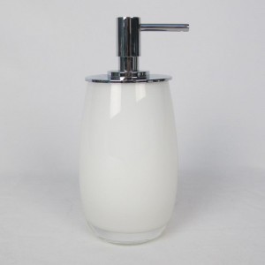 Λευκό γυάλινο αξεσουάρ μπάνιου