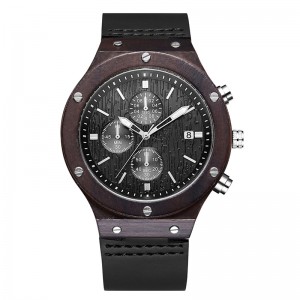 Ανδρικά ρολόγια ξύλου Vintage χαλαζία κίνηση ελαφρύ ρολογιών χειρός