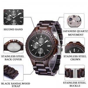 Αρσενικό θηλυκό ρολόι καρπού ρολόι απλό αθλητικό ξύλινο ρολόι