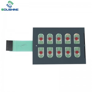 OEM προσαρμοσμένο διακόπτη μεμβράνης με πληκτρολόγιο πτώσης από καουτσούκ