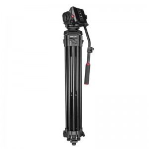 KINGJOY Επαγγελματικό τρίποδο βιντεοκάμερας VT-2100L με βιδωτή κεφαλή VT-3530 για βιντεοκάμερα