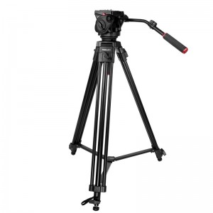 KINGJOY Επαγγελματικό τρίποδο βιντεοκάμερας VT-2100L με βιδωτή κεφαλή VT-3530 για βιντεοκάμερα